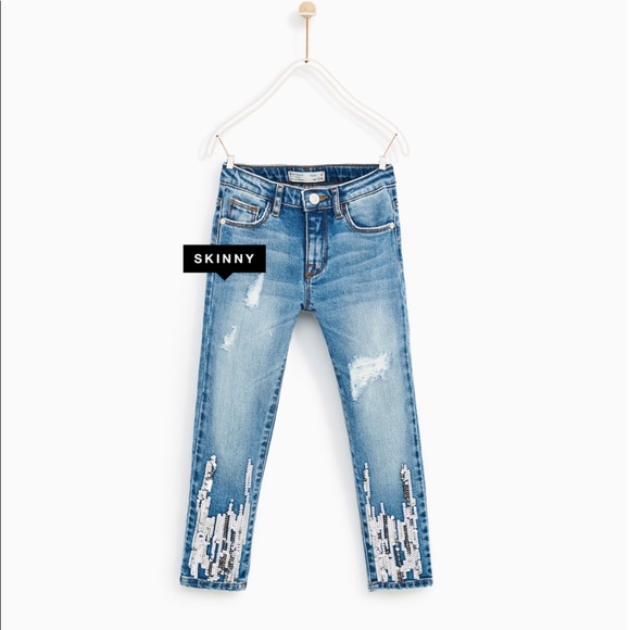 girls sequin jeans